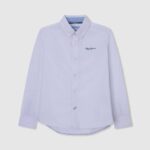 dječak bijela maldon košulja od poplina uobičajenog kroja Pepe Jeans JZ8H1662
