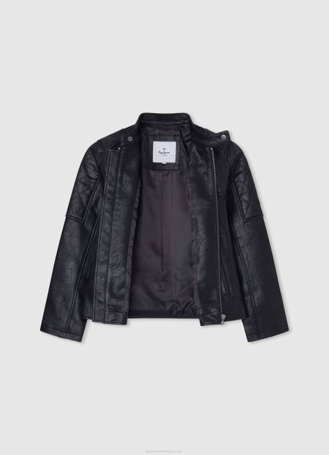 dječak crno podstavljena biciklistička jakna na ramenima Pepe Jeans JZ8H1571 - Slika 3