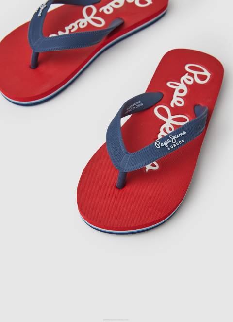 dječak Crvena bay beach osnovne japanke za plažu Pepe Jeans JZ8H1556 - Slika 3