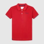dječak Crvena pike polo majica s izvezenim logotipom Pepe Jeans JZ8H1672