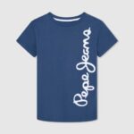 dječak jarman pamučna majica s okomitim logotipom Pepe Jeans JZ8H1649