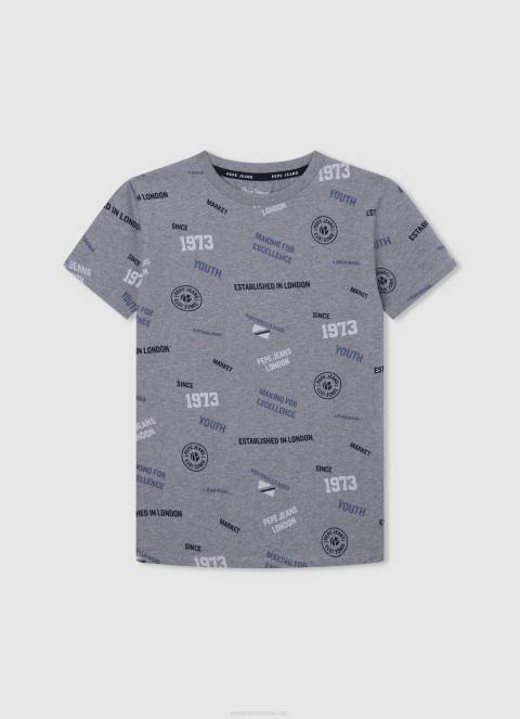 dječak jarman pamučna majica s okomitim logotipom Pepe Jeans JZ8H1649 - Slika 5