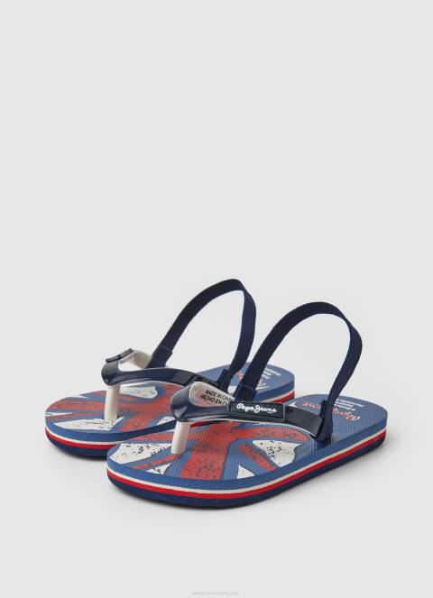 dječak mornarica japanke sa zastavom na plaži Pepe Jeans JZ8H1559 - Slika 3