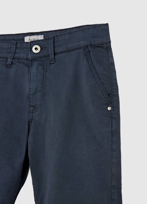 dječak mornarica kratke chino hlače uobičajenog kroja Pepe Jeans JZ8H1695 - Slika 3