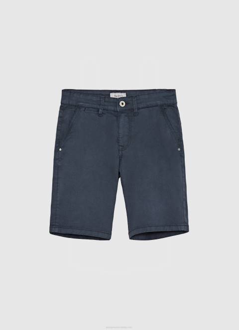 dječak mornarica kratke chino hlače uobičajenog kroja Pepe Jeans JZ8H1695 - Slika 1