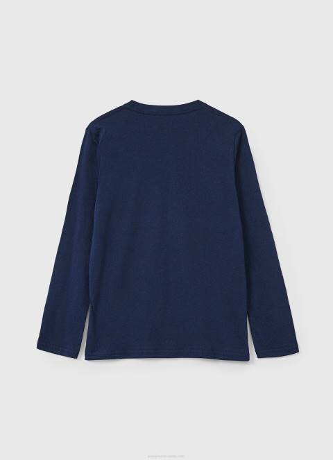 dječak mornarica majica dugih rukava s prednjim logom Pepe Jeans JZ8H1630 - Slika 3