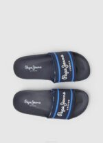 dječak mornarica slider japanke za plažu s logotipom Pepe Jeans JZ8H1552 - Slika 2