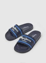dječak mornarica slider japanke za plažu s logotipom Pepe Jeans JZ8H1552 - Slika 3