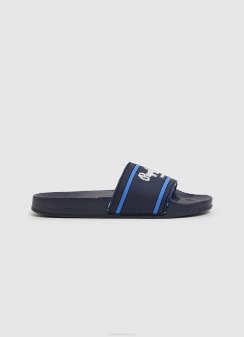 dječak mornarica slider japanke za plažu s logotipom Pepe Jeans JZ8H1552 - Slika 1