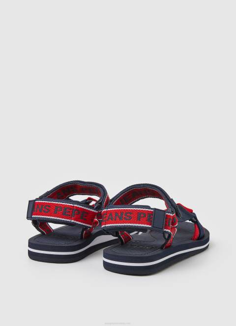 dječak mornarica trek sandale s vrpcom za bazen Pepe Jeans JZ8H1554 - Slika 4