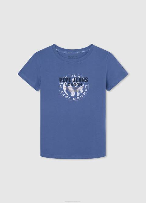 dječak ozzy pamučna majica s otisnutim logotipom Pepe Jeans JZ8H1633 - Slika 1