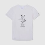 dječak prljavo bijelo majica s grafičkim printom Pepe Jeans JZ8H1653