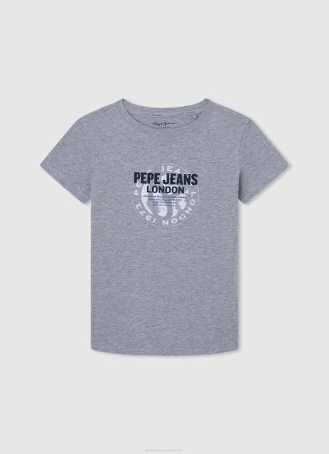 dječak sivi lapor majica sa zastavom i logom Pepe Jeans JZ8H1635 - Slika 3