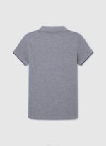 dječak sivi lapor pike polo majica s izvezenim logotipom Pepe Jeans JZ8H1666 - Slika 2