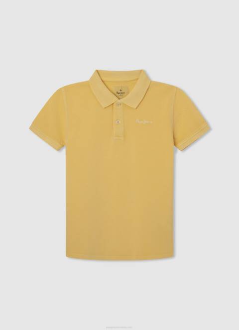 dječak sivi lapor pike polo majica s izvezenim logotipom Pepe Jeans JZ8H1666 - Slika 3