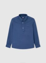 dječak sivi lapor pike polo majica s izvezenim logotipom Pepe Jeans JZ8H1666 - Slika 4