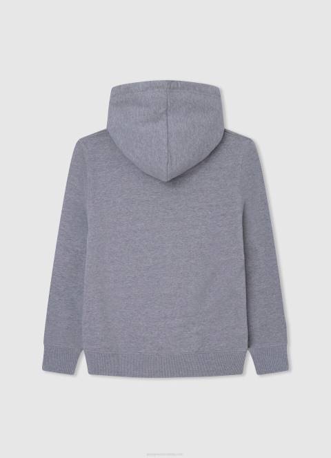 dječak sivi lapor podesiva pamučna majica s kapuljačom Pepe Jeans JZ8H1587 - Slika 2