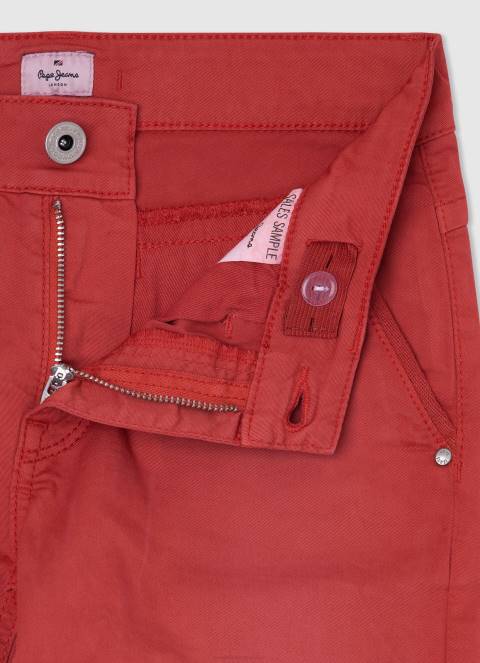 dječak studio crvena kratke chino hlače uobičajenog kroja Pepe Jeans JZ8H1693 - Slika 3