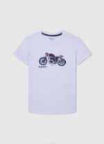 dječak studio crvena majica s printom logotipa Pepe Jeans JZ8H1647 - Slika 5
