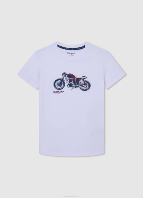 dječak studio crvena majica s printom logotipa Pepe Jeans JZ8H1647 - Slika 5