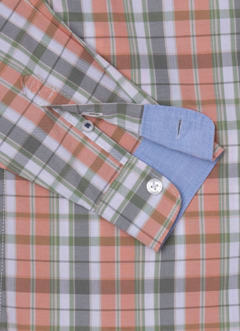 dječak studio crvena mramorna kockasta poplin košulja Pepe Jeans JZ8H1659 - Slika 3