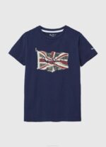 dječak studio crvena osnovna majica s logom Pepe Jeans JZ8H1625 - Slika 3