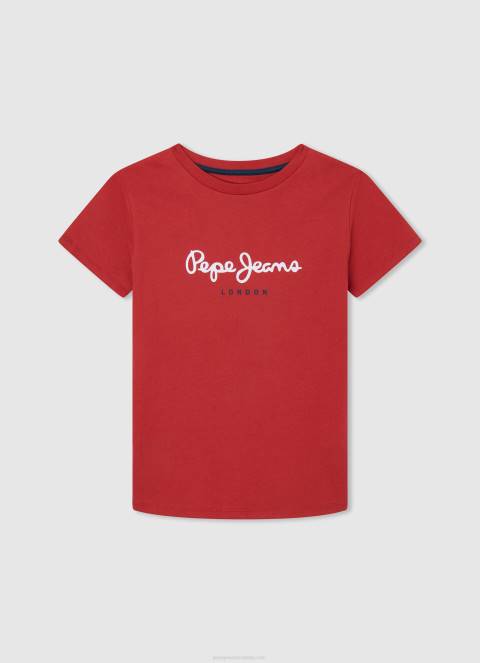 djecak_studio_crvena_osnovna_majica_s_logom_pepe_jeans_jz8h1625.jpg dječak studio crvena osnovna majica s logom Pepe Jeans JZ8H1625 - Slika 1