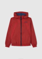 dječak studio crvena vjetrovka s kapuljačom Pepe Jeans JZ8H1564