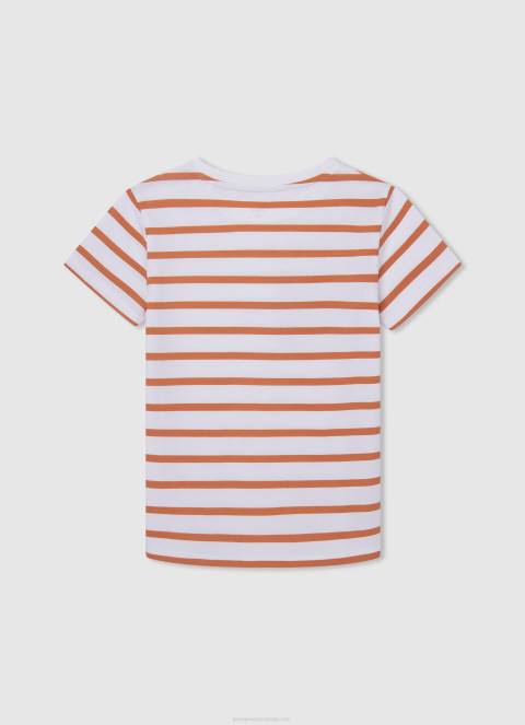 dječak tikvica naranča majica s logotipom s prednjim džepom Pepe Jeans JZ8H1638 - Slika 2