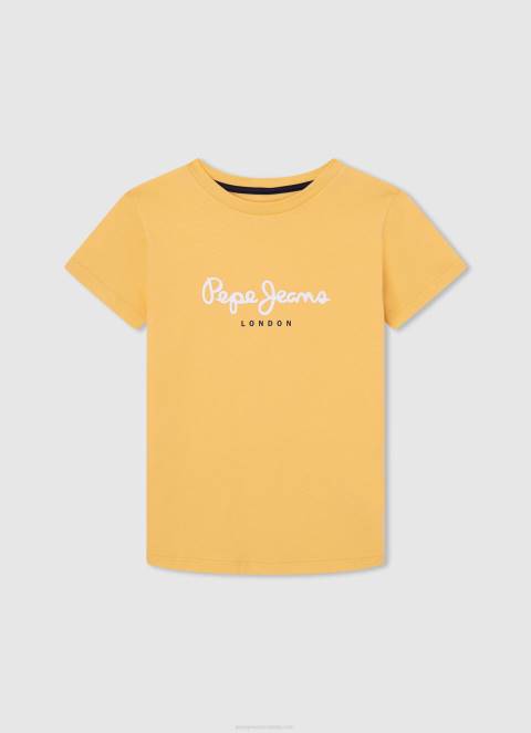dječak tikvica naranča majica s logotipom s prednjim džepom Pepe Jeans JZ8H1638 - Slika 4