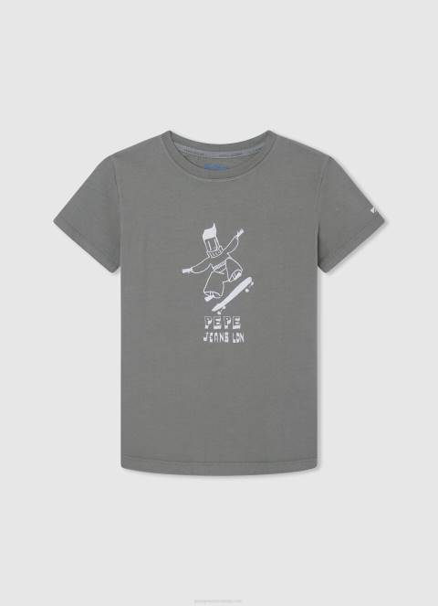 dječak tikvica naranča majica s printom logotipa Pepe Jeans JZ8H1617 - Slika 5