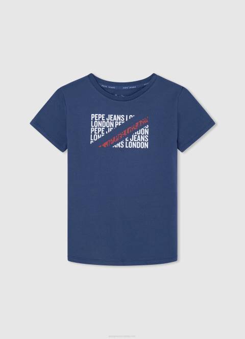 dječak tikvica naranča majica s printom logotipa Pepe Jeans JZ8H1651 - Slika 5