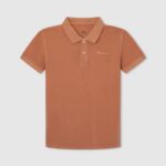 dječak tikvica naranča pike polo majica s izvezenim logotipom Pepe Jeans JZ8H1657