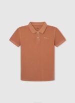 dječak tikvica naranča pike polo majica s izvezenim logotipom Pepe Jeans JZ8H1657