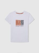 dječak tikvica naranča pike polo majica s izvezenim logotipom Pepe Jeans JZ8H1657 - Slika 4