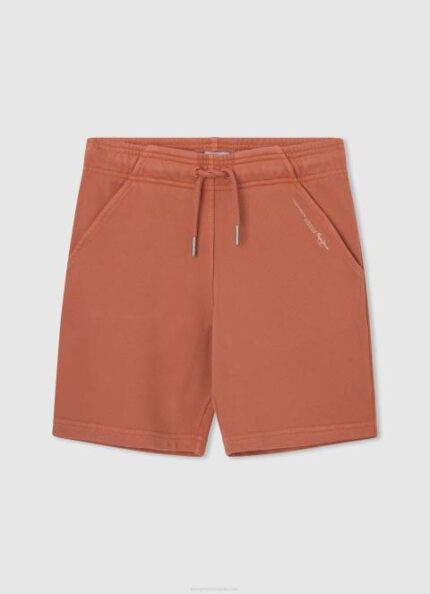 dječak tikvica naranča sportske kratke hlače s printom logotipa Pepe Jeans JZ8H1687