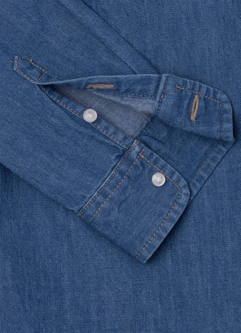 dječak traper portez regular fit traper košulja Pepe Jeans JZ8H1660 - Slika 3