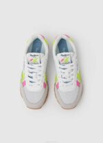 djevojka bijela brit neon kombinirane tenisice Pepe Jeans JZ8H1316 - Slika 2
