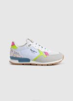 djevojka bijela brit neon kombinirane tenisice Pepe Jeans JZ8H1316