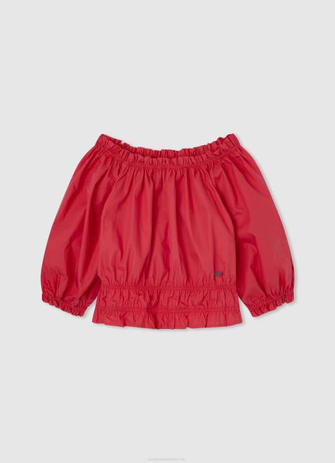 djevojka bijela kutijasta majica s printom logotipa Pepe Jeans JZ8H1449 - Slika 4