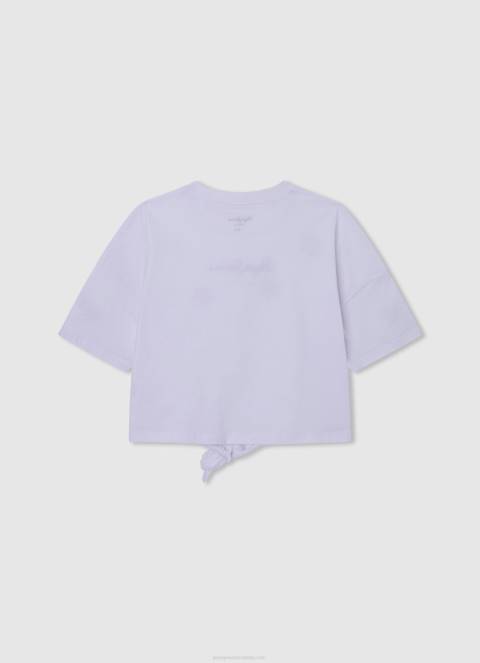 djevojka bijela majica kratkih rukava s cvjetnim motivima Pepe Jeans JZ8H1475 - Slika 2