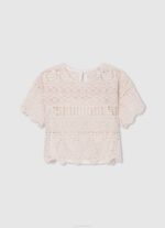djevojka bijela majica kratkih rukava s cvjetnim motivima Pepe Jeans JZ8H1475 - Slika 4