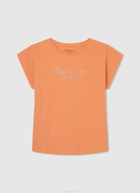 djevojka bijela majica s printom logotipa Pepe Jeans JZ8H1452 - Slika 3