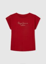 djevojka bijela majica s printom logotipa Pepe Jeans JZ8H1452 - Slika 4