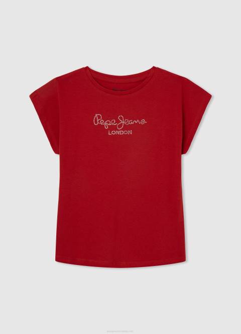 djevojka bijela majica s printom logotipa Pepe Jeans JZ8H1452 - Slika 4
