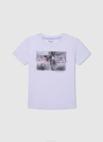 djevojka bijela majica sa svjetlucavim logom Pepe Jeans JZ8H1458 - Slika 3