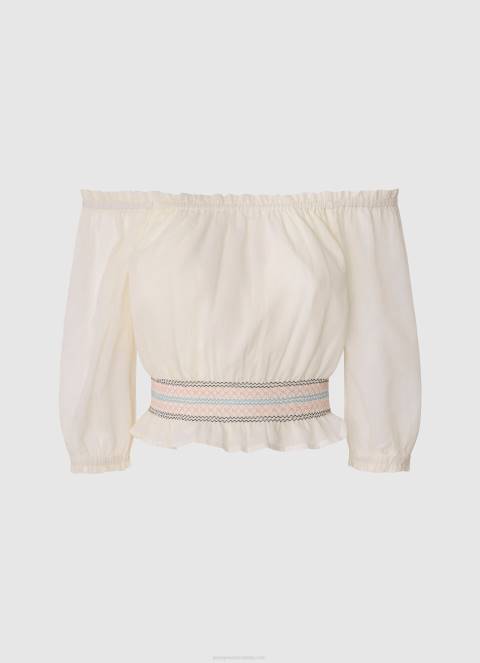 djevojka breskva majica s rukavima s cvjetnim otvorom za ruke Pepe Jeans JZ8H1435 - Slika 3