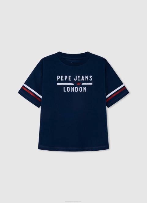 djevojka breskva pamučna majica s logotipom strass Pepe Jeans JZ8H1451 - Slika 5