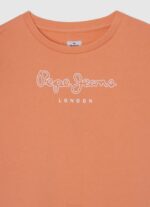 djevojka breskva pamučni džemper s otisnutim logotipom Pepe Jeans JZ8H1405 - Slika 3