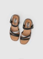 djevojka crno irma božanske kožne sandale Pepe Jeans JZ8H1336 - Slika 2